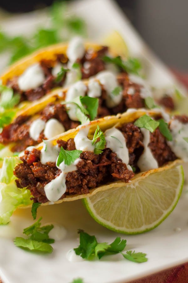 Amazing Spicy Sweet Tacos With Lime Sour Cream
